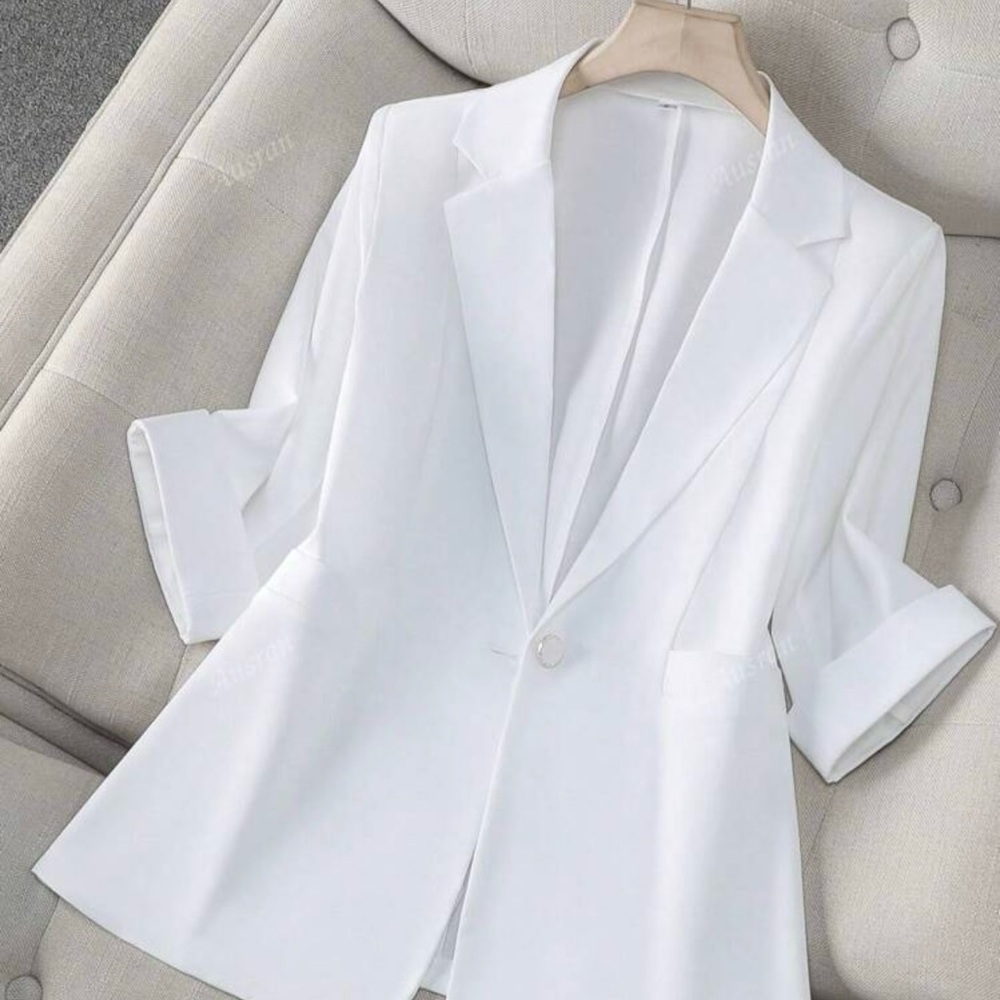 Zeagoo Classic White Women's Blazer